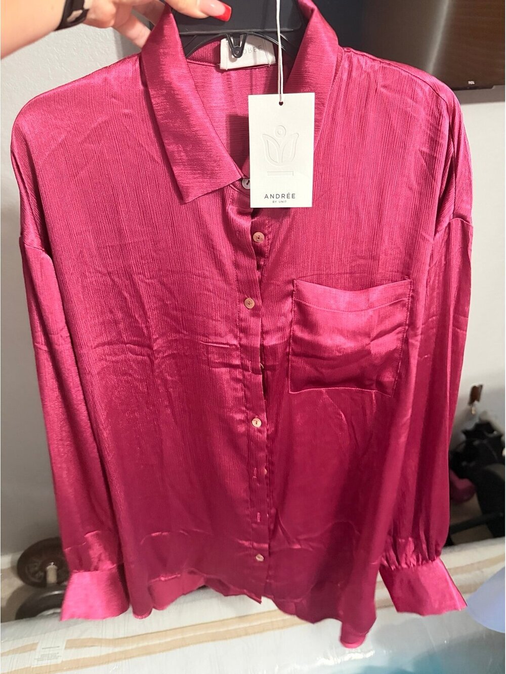 Andre by unit magenta blouse